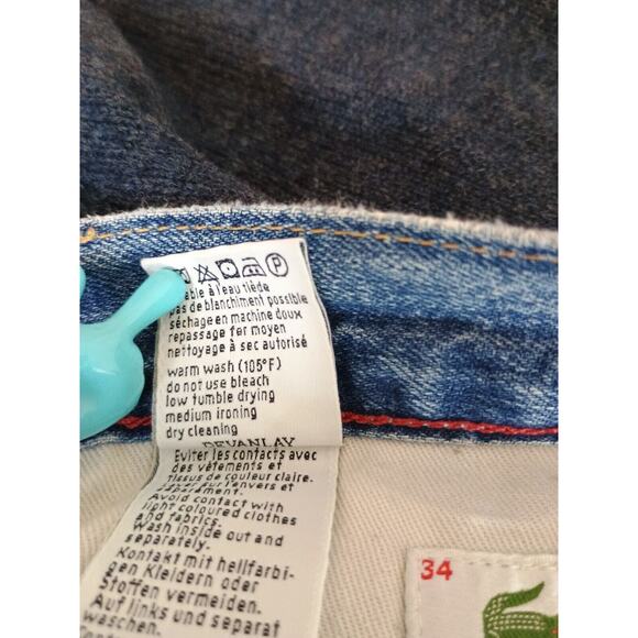 Lacoste Jeans Men 34 Blue Medium Wash Cotton Casual Classic Logo on Pocket Denim - Picture 16 of 16